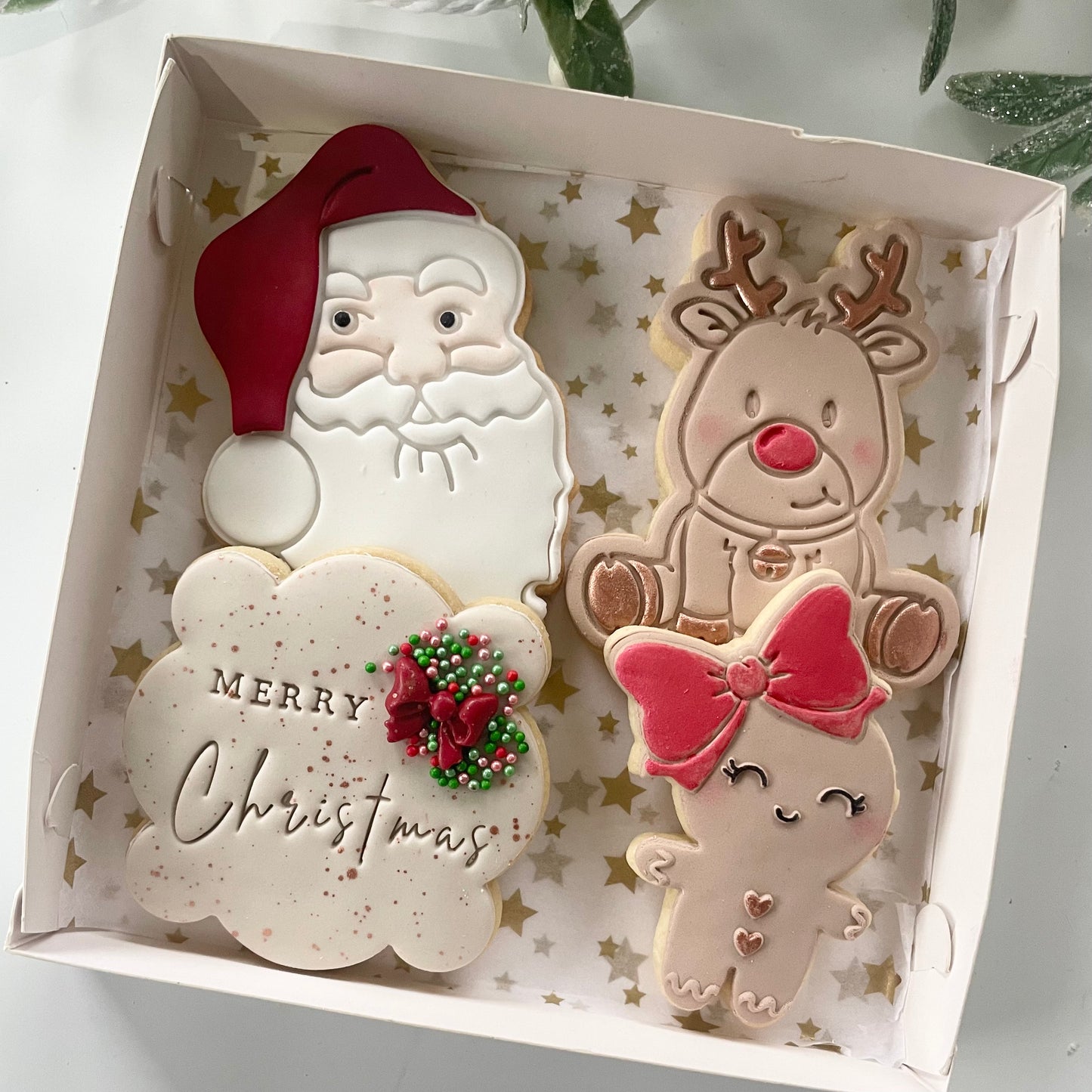 CHRISTMAS COOKIES 4 Pack Cookie box (BOX 3)