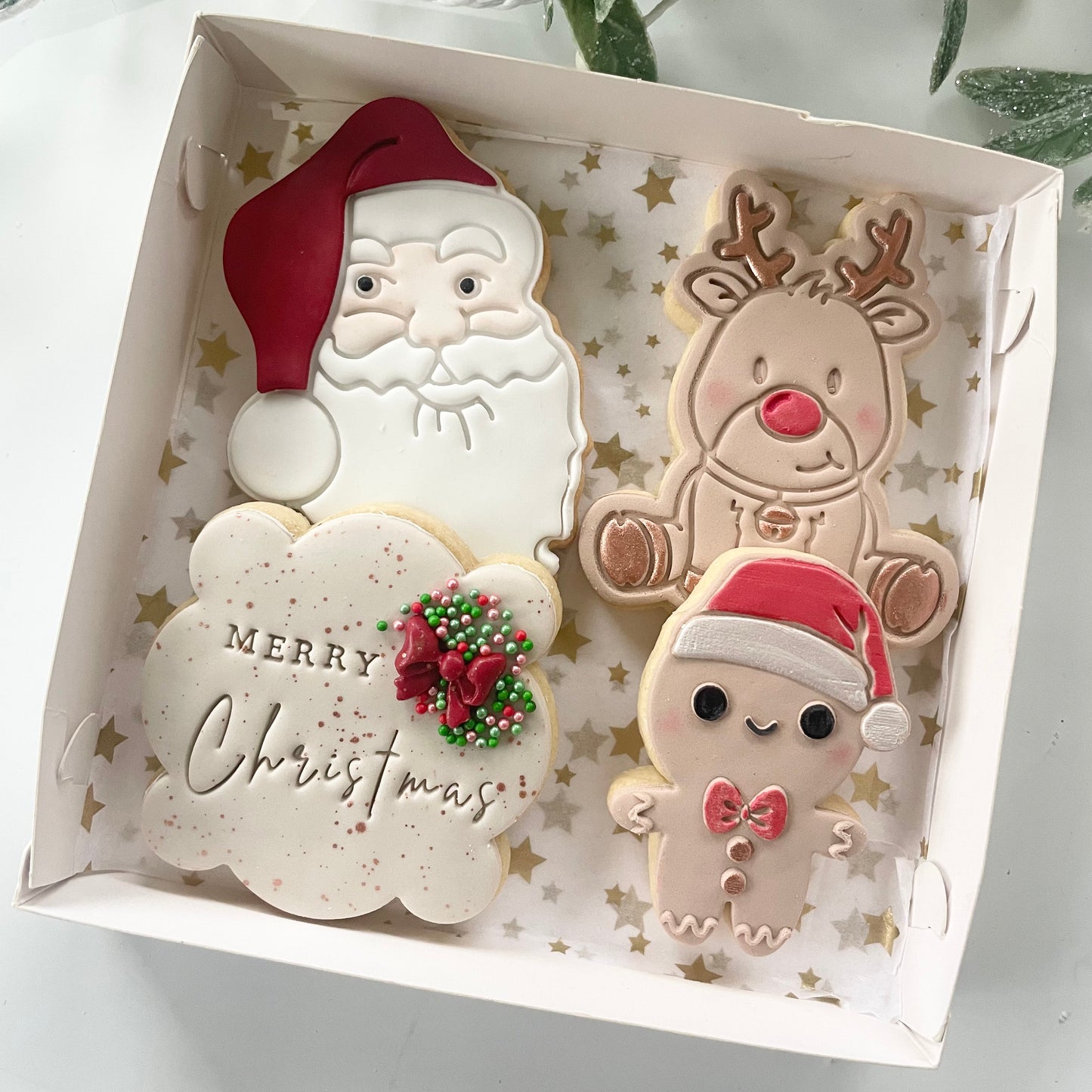 CHRISTMAS COOKIES 4 Pack Cookie box (BOX 3)