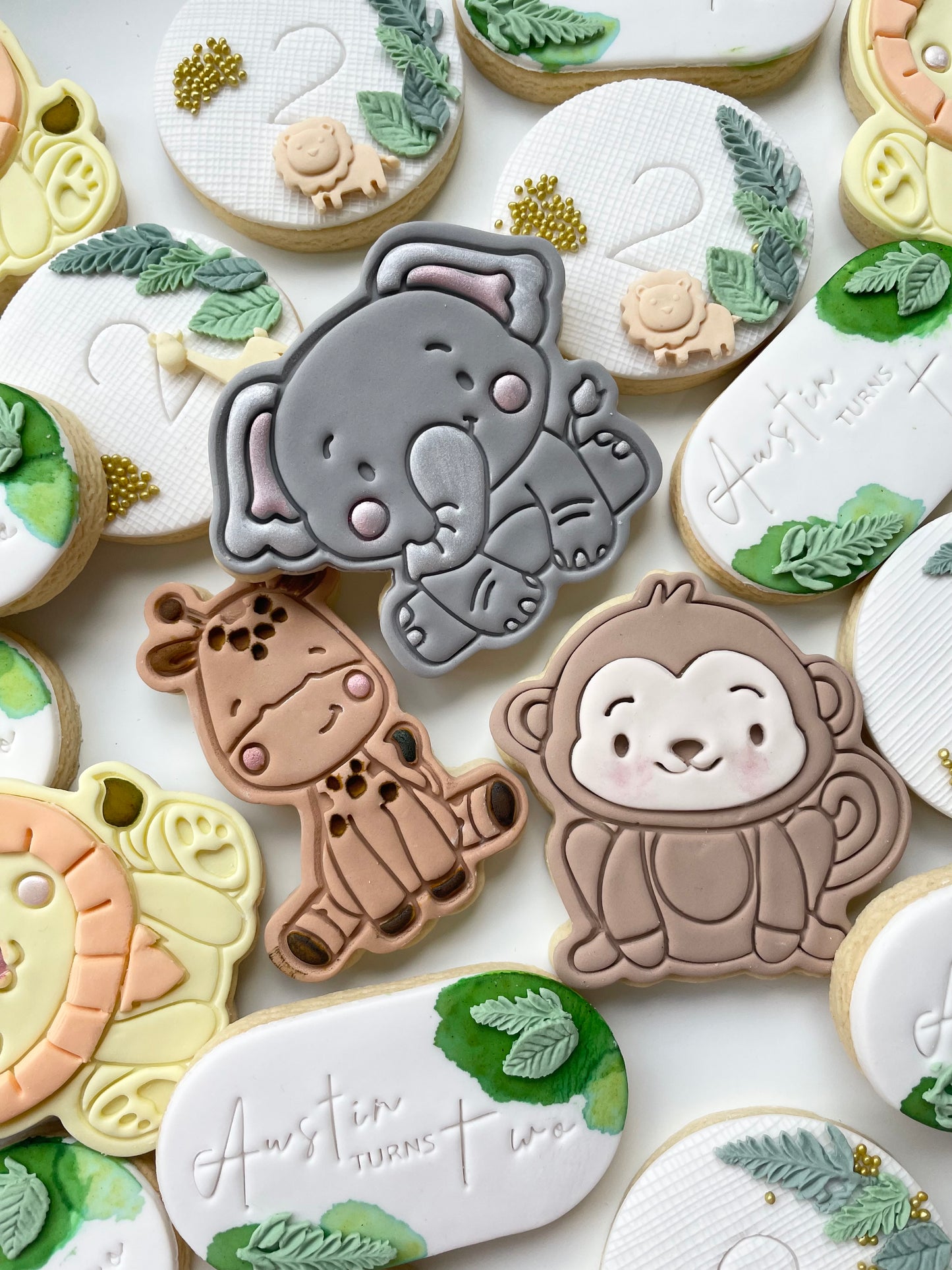 Safari animals cookies