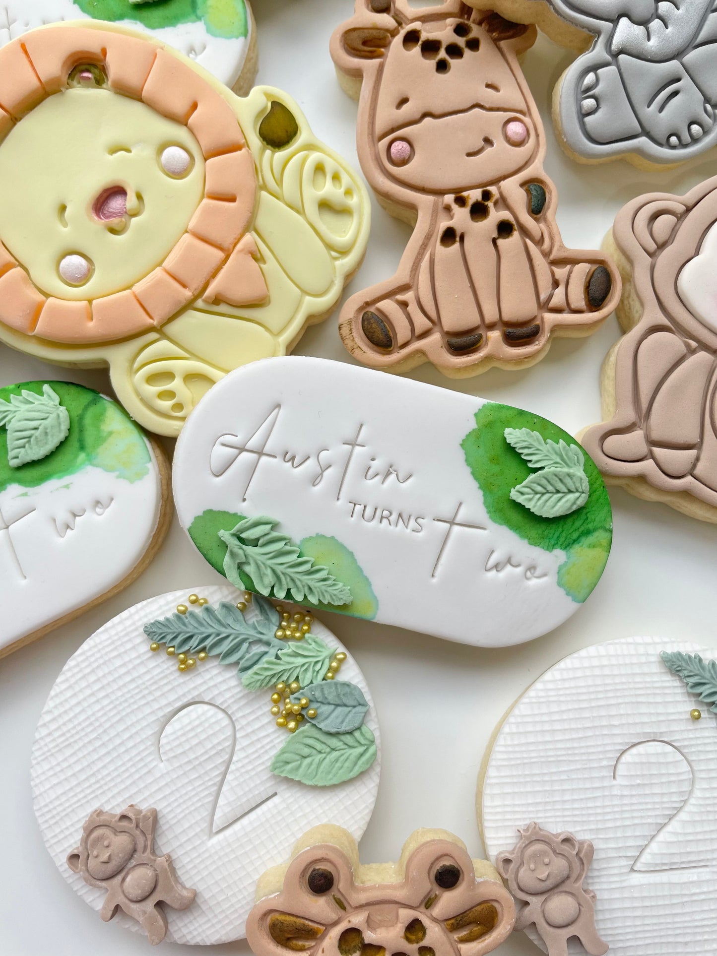 Safari animals cookies
