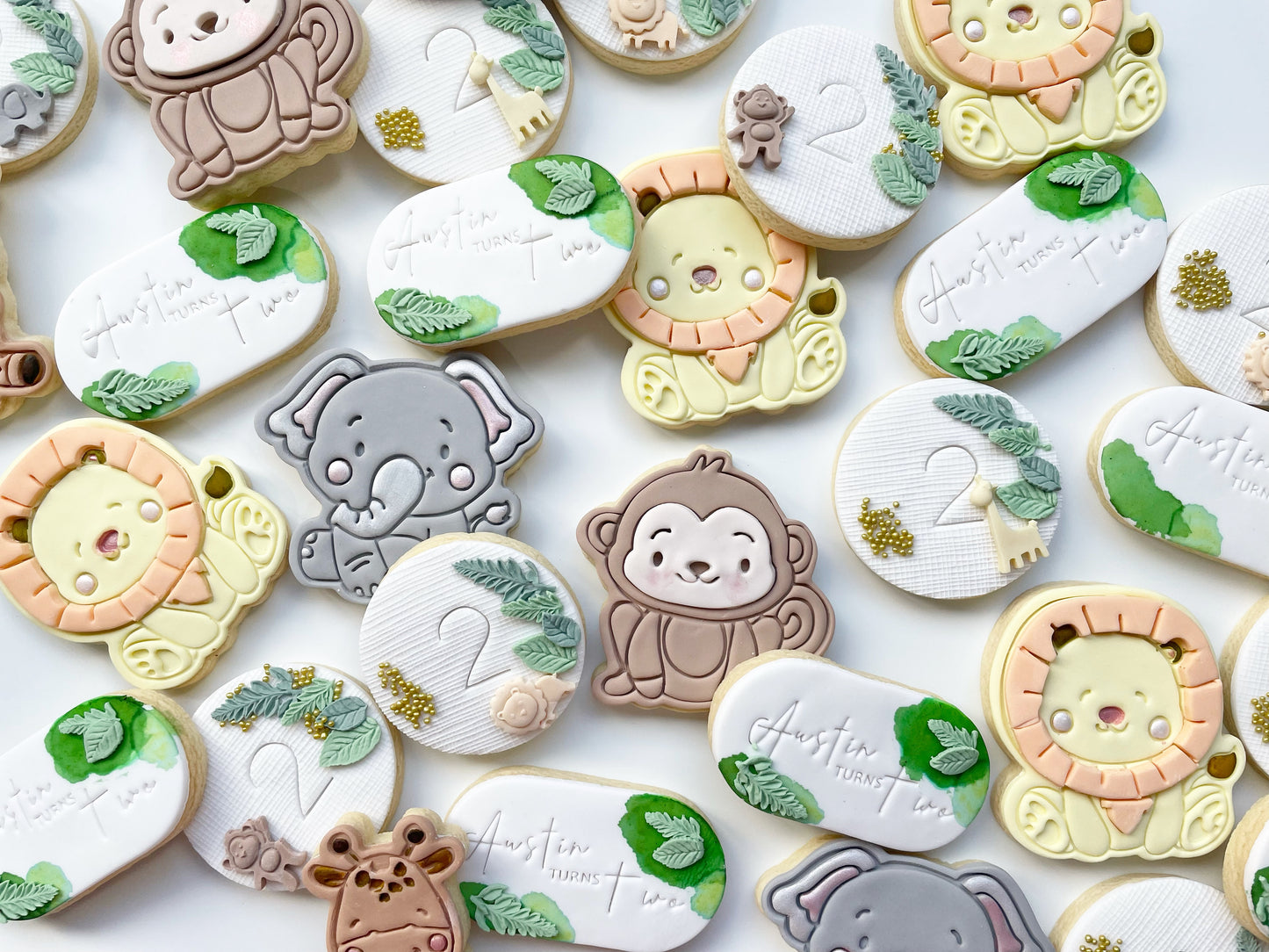 Safari animals cookies
