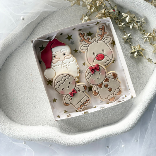 CHRISTMAS COOKIE 4 PACK GINGERBREAD BOY AND GIRL