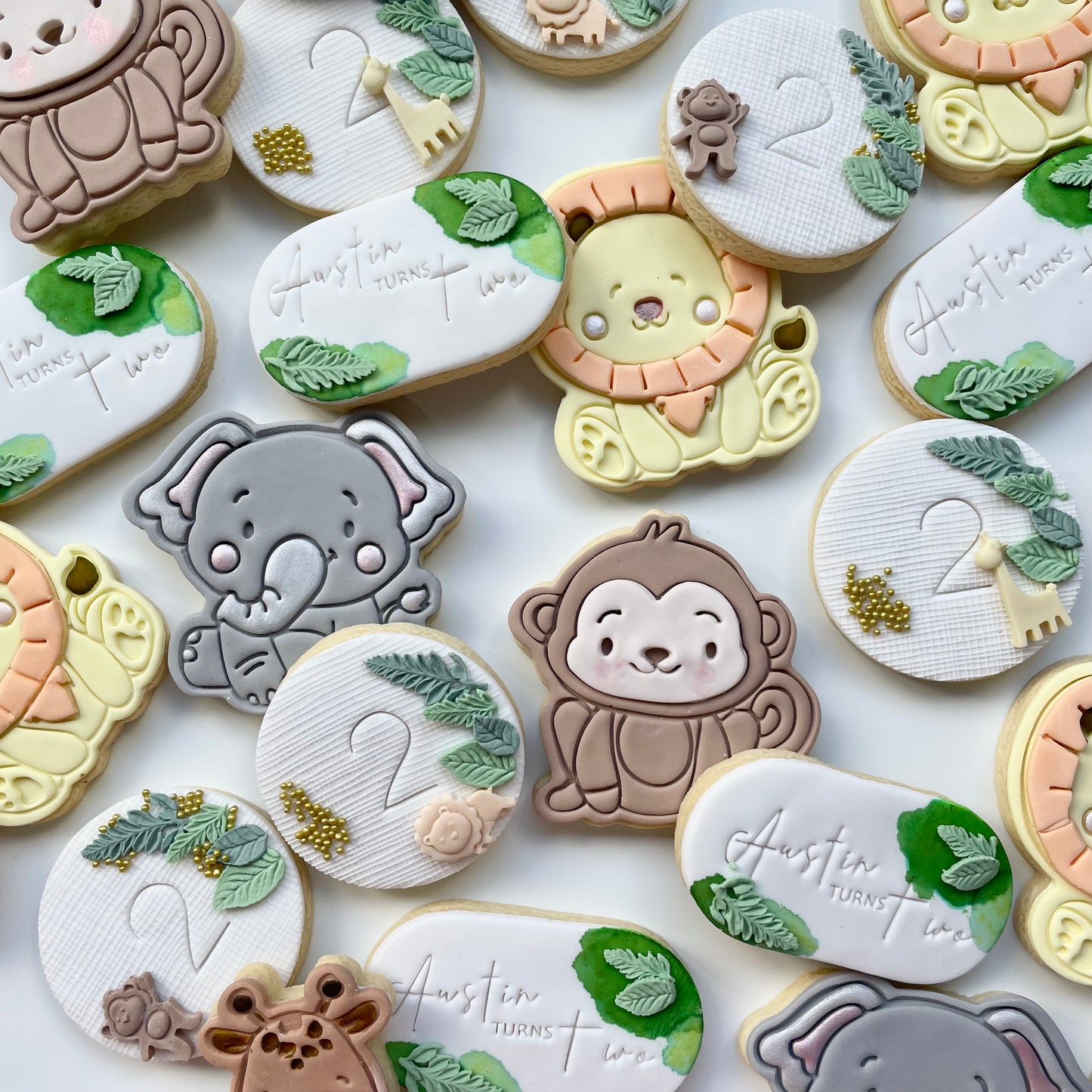 Safari animals cookies