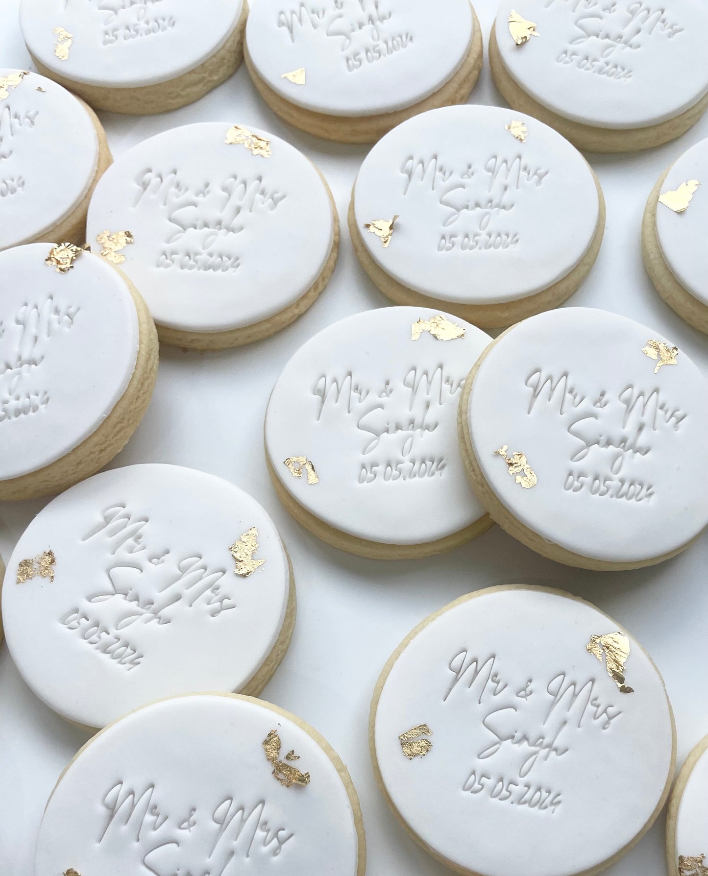 Wedding cookies CUSTOM STAMPED