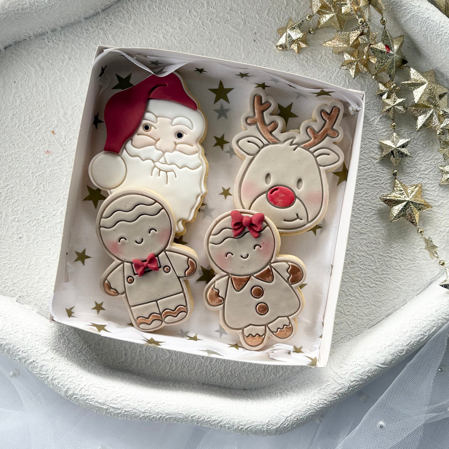 CHRISTMAS COOKIE 4 PACK GINGERBREAD BOY AND GIRL