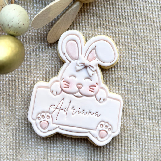 EASTER BUNNY PERSONALISED COOKIE