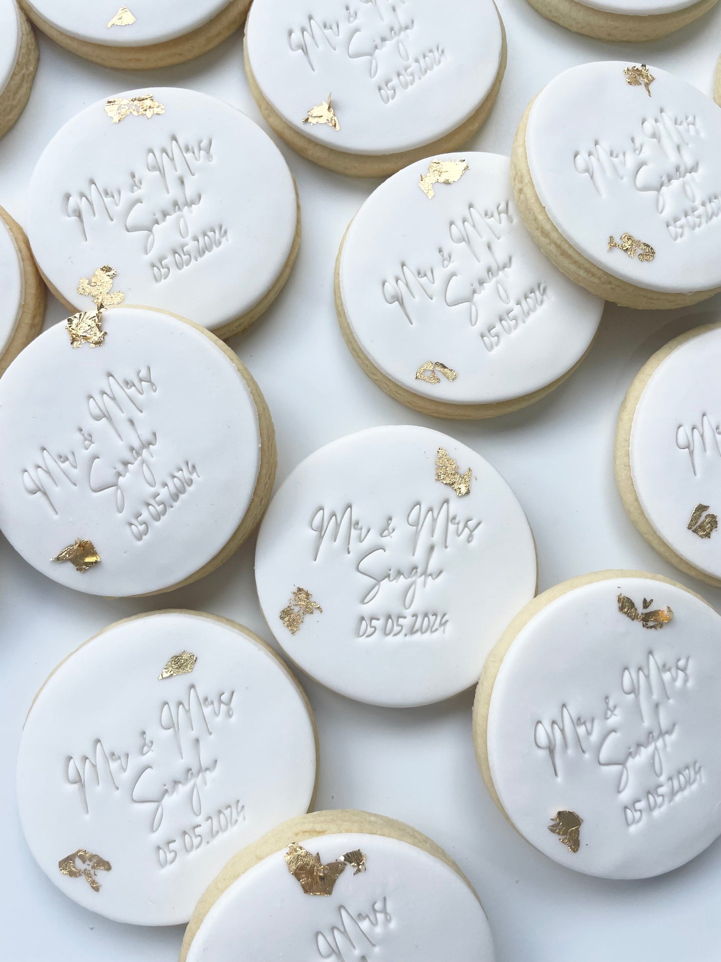 Wedding cookies CUSTOM STAMPED