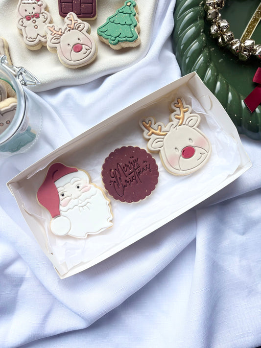 Christmas Gift Box – (3 Cookies)