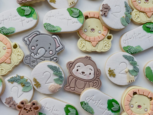 Safari animals cookies