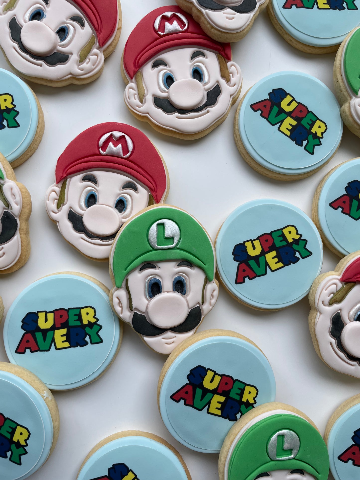 Mario and Luigi cookies