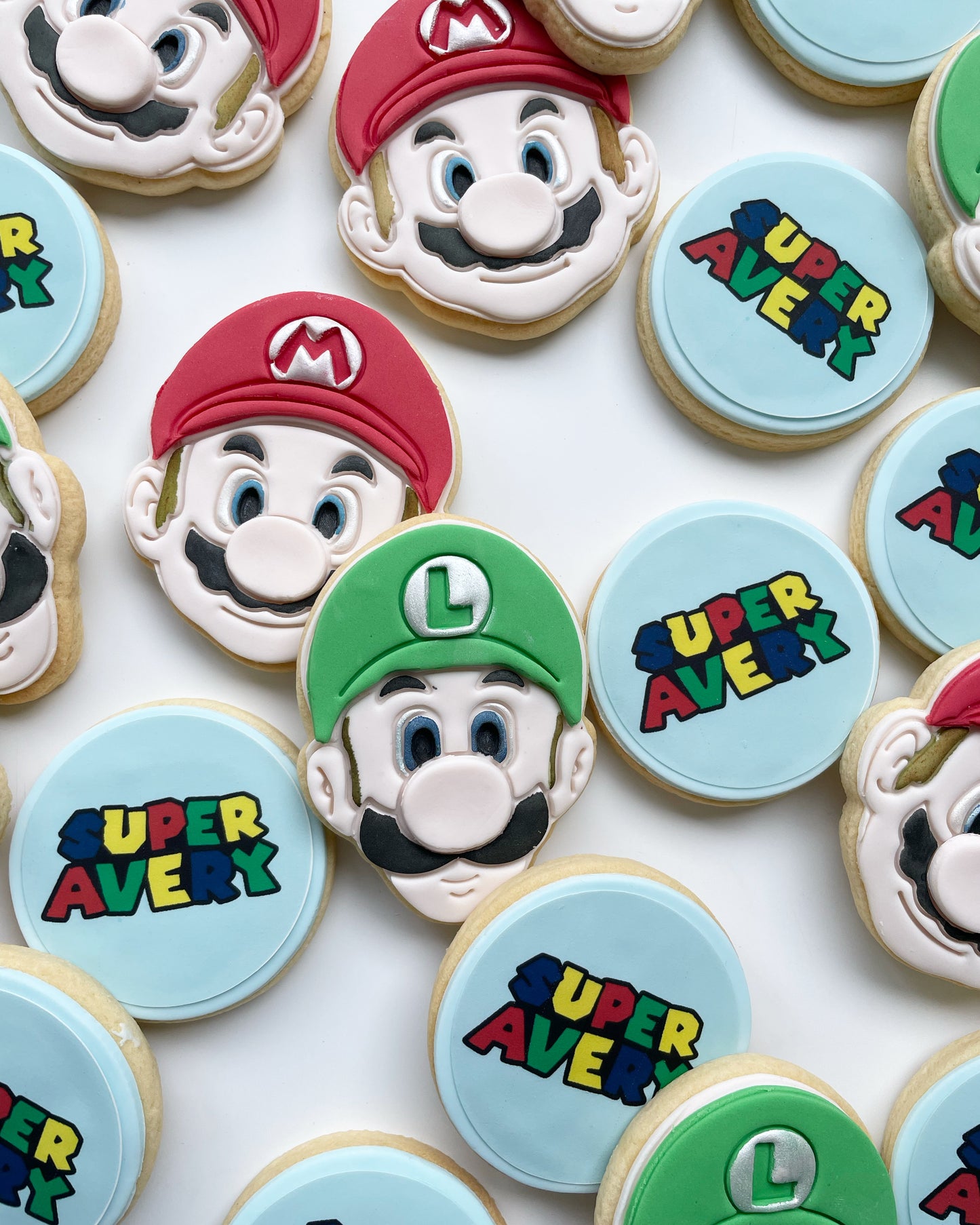 Mario and Luigi cookies